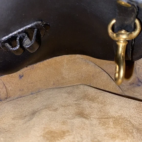 Vintage Brahmin hard leather crossbody purse with adjustable strap - Picture 12 of 16